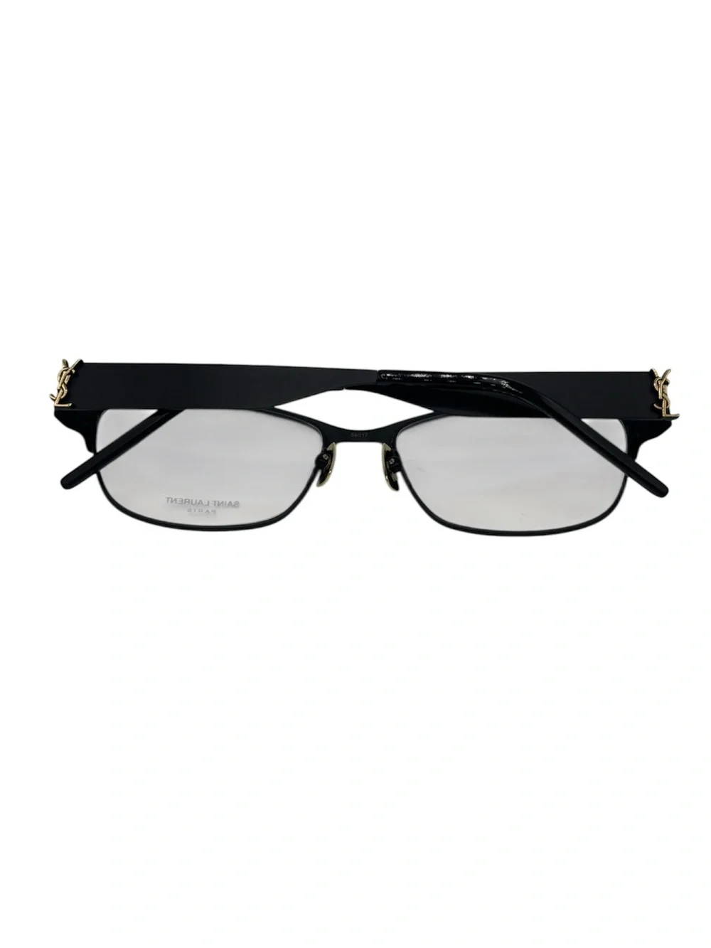 NWOB Saint Laurent SL M44 Black with Gold Logo Glasses